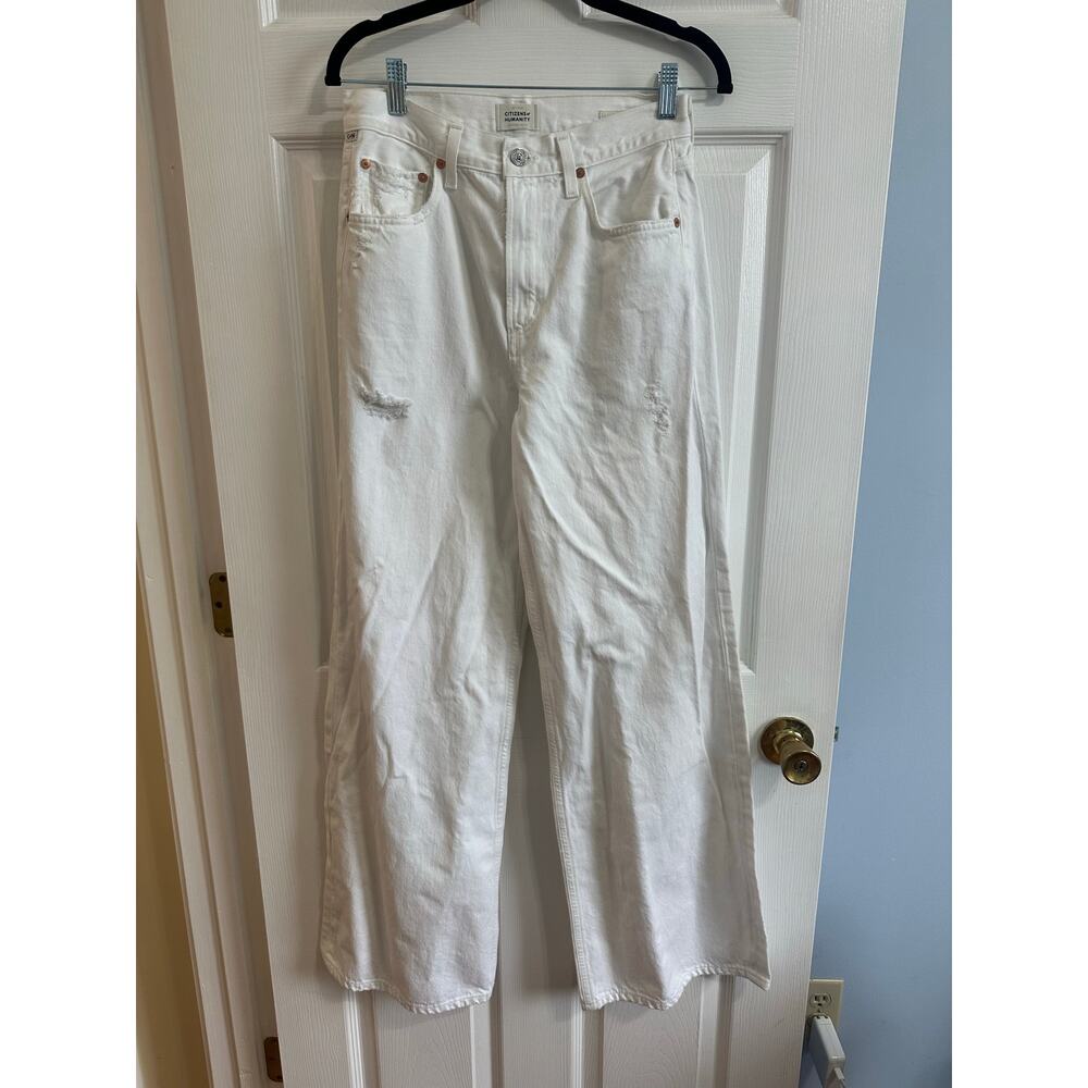 Citizens of Humanity Paloma Baggy Wide Leg Jeans White Sz 26 - Picture 5 of 9